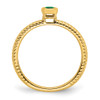 Lex & Lu 14k Yellow Gold Emerald Ring LAL4388 - 2 - Lex & Lu