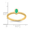Lex & Lu 14k Yellow Gold Emerald Ring LAL4388 - 3 - Lex & Lu