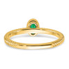 Lex & Lu 14k Yellow Gold Emerald Ring LAL4388 - 6 - Lex & Lu