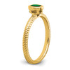 Lex & Lu 14k Yellow Gold Emerald Ring LAL4388 - 7 - Lex & Lu