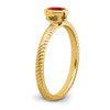 Lex & Lu 14k Yellow Gold Ruby Ring LAL4390 - 7 - Lex & Lu