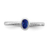 Lex & Lu 14k White Gold Sapphire Ring LAL4391 - 5 - Lex & Lu