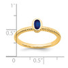 Lex & Lu 14k Yellow Gold Sapphire Ring LAL4392 - 3 - Lex & Lu