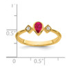 Lex & Lu 14k Yellow Gold Ruby and Diamond Ring LAL4402 - 3 - Lex & Lu