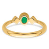 Lex & Lu 14k Yellow Gold Emerald and Diamond Ring LAL4406 - 6 - Lex & Lu