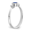 Lex & Lu 14k White Gold Sapphire and Diamond Ring LAL4409 - 7 - Lex & Lu