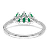 Lex & Lu 14k White Gold Created Emerald and Diamond Ring LAL4411 - 6 - Lex & Lu