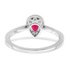 Lex & Lu 14k White Gold Ruby and Diamond Ring LAL4416 - 6 - Lex & Lu