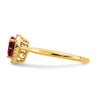 Lex & Lu 14k Yellow Gold Ruby and Diamond Ring LAL4417 - 4 - Lex & Lu