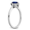 Lex & Lu 14k White Gold Sapphire and Diamond Ring LAL4418 - 7 - Lex & Lu