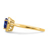 Lex & Lu 14k Yellow Gold Sapphire and Diamond Ring LAL4419 - 4 - Lex & Lu