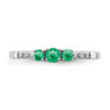 Lex & Lu 14k White Gold Emerald and Diamond Ring LAL4420 - 5 - Lex & Lu