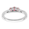 Lex & Lu 14k White Gold Ruby and Diamond Ring LAL4421 - 6 - Lex & Lu