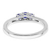 Lex & Lu 14k White Gold Sapphire and Diamond Ring LAL4422 - 6 - Lex & Lu