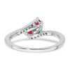 Lex & Lu 14k White Gold Ruby and Diamond Ring LAL4424 - 6 - Lex & Lu