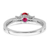 Lex & Lu 14k White Gold Ruby and Diamond Ring LAL4427 - 6 - Lex & Lu