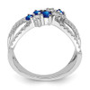 Lex & Lu 14k White Gold Sapphire and Diamond Ring LAL4438 - 2 - Lex & Lu