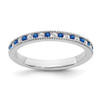 Lex & Lu 14k White Gold Sapphire and Diamond Ring LAL4446 - Lex & Lu