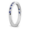 Lex & Lu 14k White Gold Sapphire and Diamond Ring LAL4446 - 7 - Lex & Lu