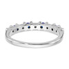 Lex & Lu 14k White Gold Sapphire and Diamond Ring LAL4449 - 6 - Lex & Lu