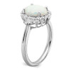 Lex & Lu  14k White Gold Created Opal and Diamond Ring LAL4454 - 7 - Lex & Lu