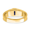 Lex & Lu 14k Yellow Gold Sapphire & Diamond Men's Ring LAL4458 - 6 - Lex & Lu