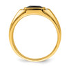 Lex & Lu 14k Yellow Gold Onyx & Diamond Men's Ring LAL4464 - 2 - Lex & Lu