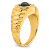 Lex & Lu 14k Yellow Gold Onyx & Diamond Men's Ring LAL4473 - 7 - Lex & Lu