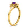 Lex & Lu 14k Yellow Gold Amethyst Ring LAL4480 - 7 - Lex & Lu