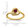 Lex & Lu 14k Yellow Gold Created Ruby Ring - 2 - Lex & Lu