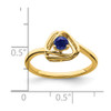 Lex & Lu 14k Yellow Gold Created Sapphire Ring - 2 - Lex & Lu