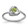 Lex & Lu 14k White Gold Peridot Ring LAL4495 - Lex & Lu