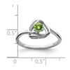 Lex & Lu 14k White Gold Peridot Ring LAL4495 - 2 - Lex & Lu