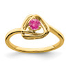 Lex & Lu 14k Yellow Gold Pink Tourmaline Ring LAL4498 - Lex & Lu