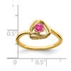 Lex & Lu 14k Yellow Gold Pink Tourmaline Ring LAL4498 - 2 - Lex & Lu