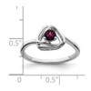 Lex & Lu 14k White Gold Rhodolite Garnet Ring - 2 - Lex & Lu