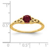 Lex & Lu 10k Yellow Gold Created Ruby Ring - 2 - Lex & Lu