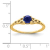 Lex & Lu 10k Yellow Gold Created Sapphire Ring - 2 - Lex & Lu