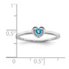 Lex & Lu 10k White Gold Blue Topaz Ring LAL4517 - 2 - Lex & Lu