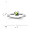 Lex & Lu 10k White Gold Peridot Ring LAL4523 - 2 - Lex & Lu