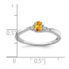 Lex & Lu 14k White Gold Citrine and Diamond Ring LAL4675 - 2 - Lex & Lu