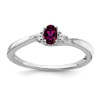 Lex & Lu 14k White Gold Rhodolite Garnet and Diamond Ring - Lex & Lu