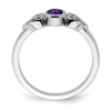 Lex & Lu Sterling Silver Amethyst Ring LAL4720 - 2 - Lex & Lu