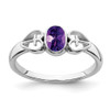 Lex & Lu Sterling Silver Amethyst Ring LAL4721 - Lex & Lu