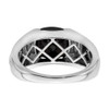 Lex & Lu 14k White Gold Onyx & Diamond Men's Ring LAL4828 - 6 - Lex & Lu