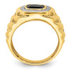 Lex & Lu 14k Yellow Gold Onyx & Diamond Men's Ring LAL4832 - 2 - Lex & Lu