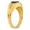 Lex & Lu 14k Yellow Gold Onyx & Diamond Men's Ring LAL4839 - 7 - Lex & Lu