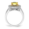 Lex & Lu 14k Two-tone Gold Lab Grown Diamond & Created Yellow Sapphire Ring LAL4851 - 2 - Lex & Lu