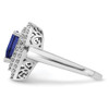 Lex & Lu 14k White Gold Lab Grown Diamond & Created Blue Sapphire Ring LAL4855 - 3 - Lex & Lu