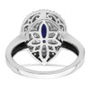 Lex & Lu 14k White Gold Lab Grown Diamond & Created Blue Sapphire Ring LAL4855 - 5 - Lex & Lu